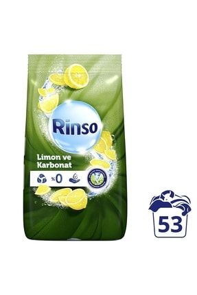 Toz Deterjan Limon Karbonat Renkliler ve Beyazlar için Derinlemesine Temizlik 8 kg 052