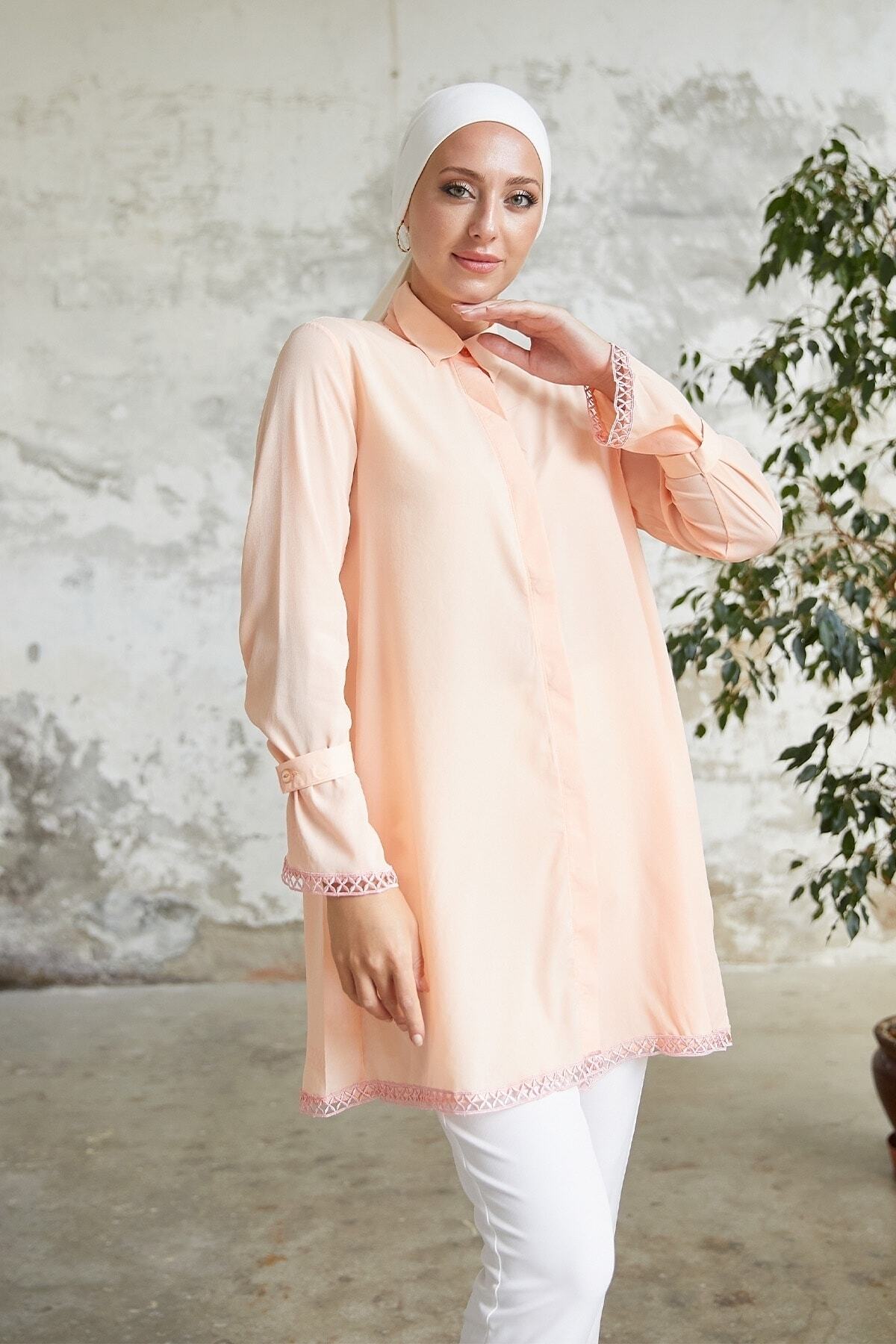 InStyle-Button Detailed Shirt - Salmon 4