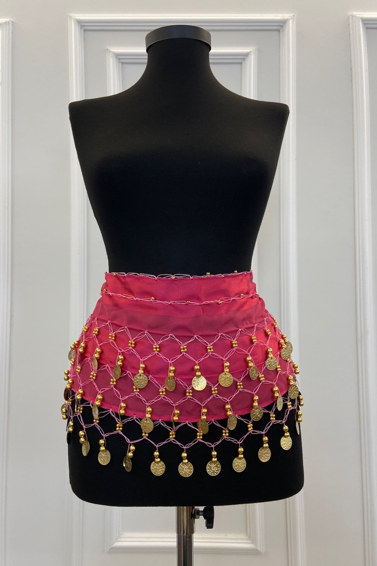 ZEYMERADE Fuşya Şakira Oryantal Dansöz Dans Kemeri Pullu Zilli Kına Oyun Eğlence Nedime Düğün Shakira Kemer