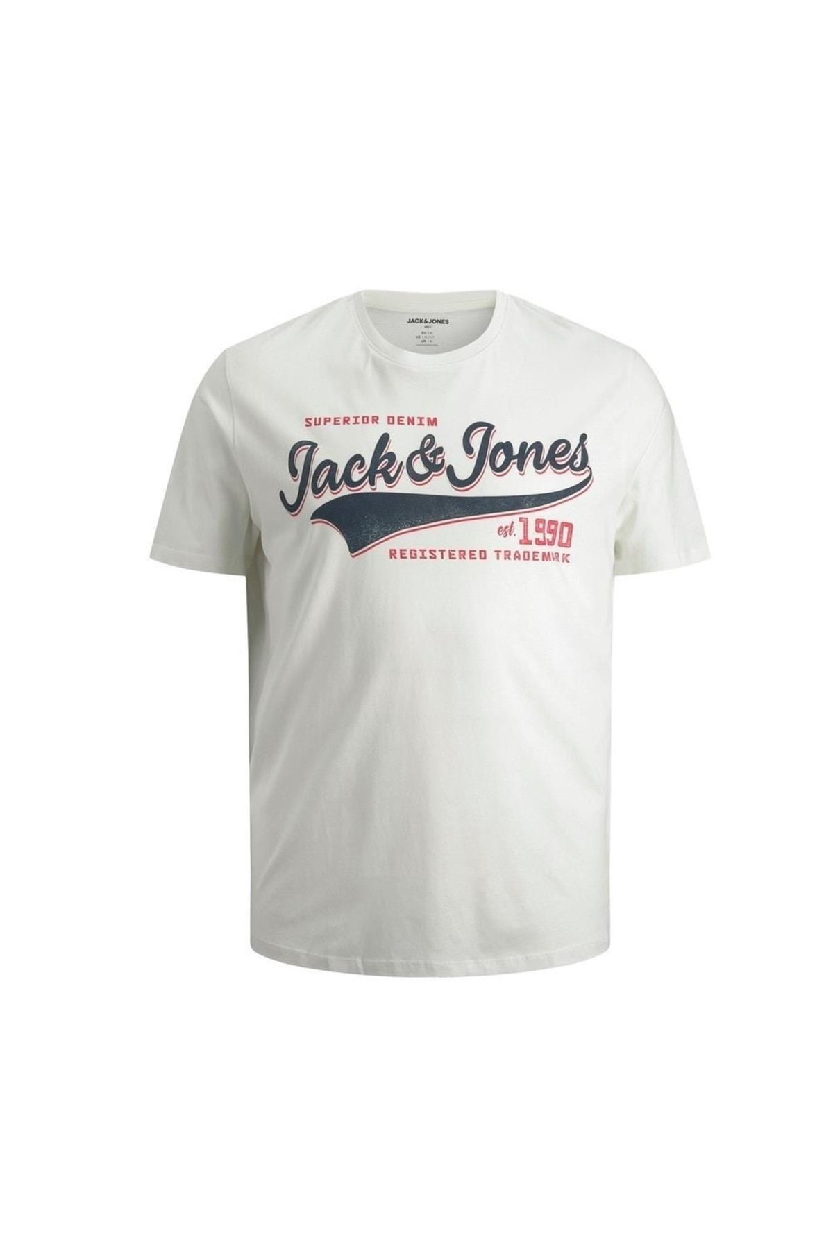 Jack & Jones جک و جونز 12193090 علامت تجاری متن 0 یقه آستین T