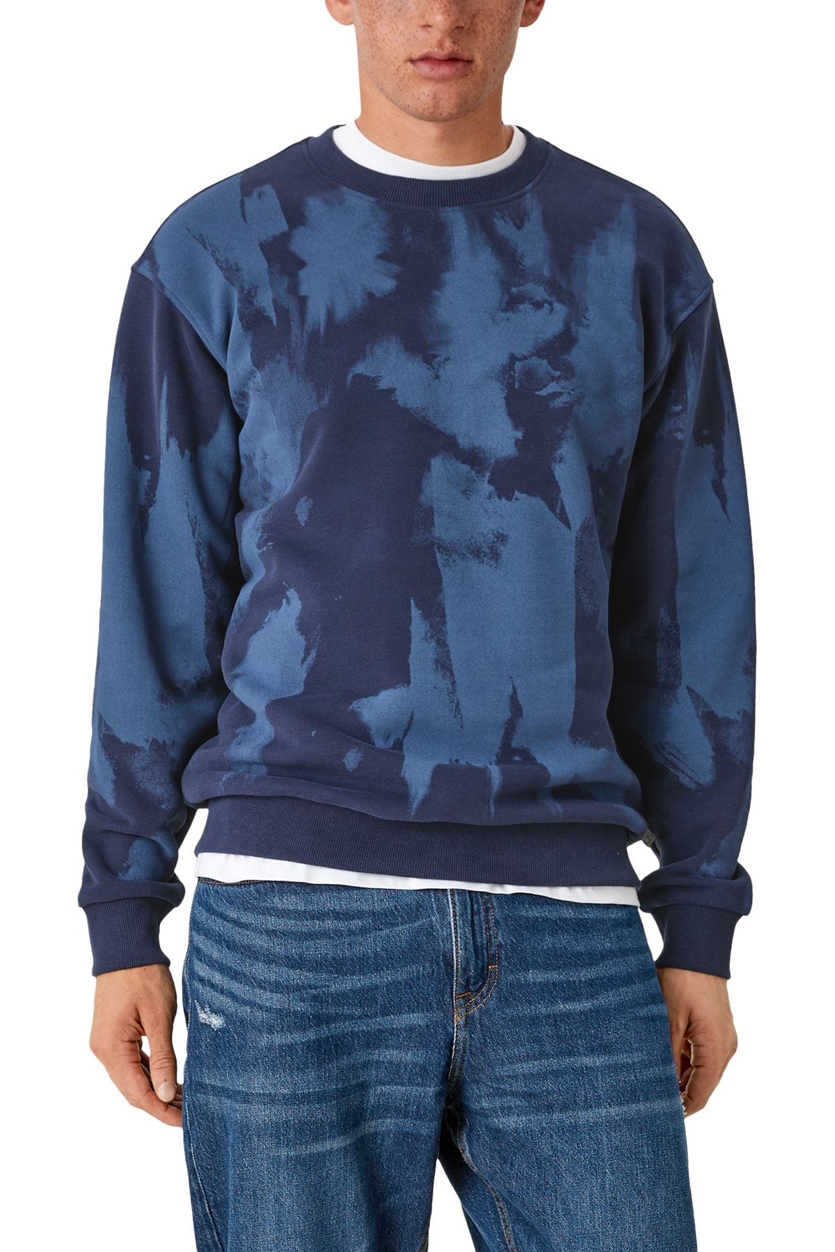 QS by s.Oliver Sweatshirt Blau Regular Fit