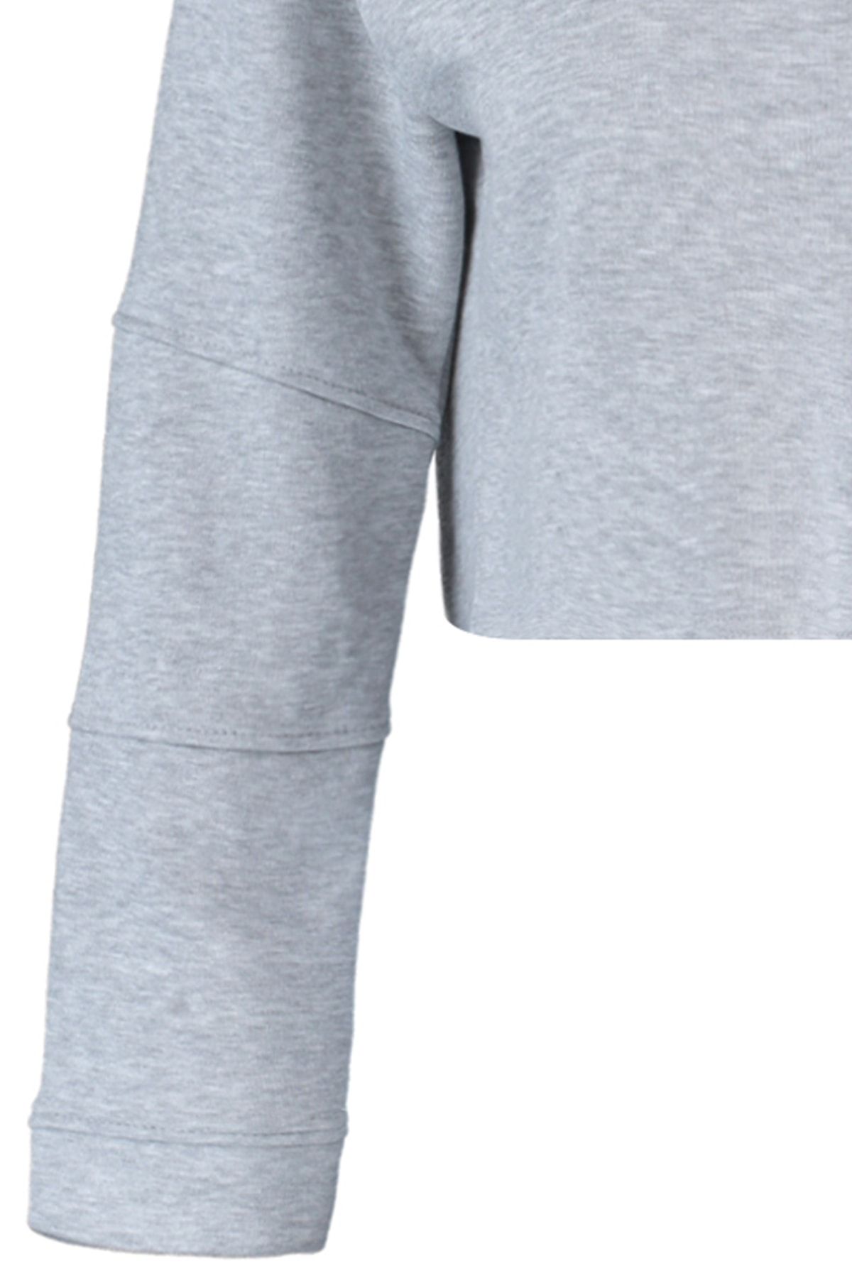 Trendyol Collection-Snow Melange Nähte Detaillierte Crop Dickes Fleece Innen Gestricktes Sweatshirt TWOAW23SW00653 7