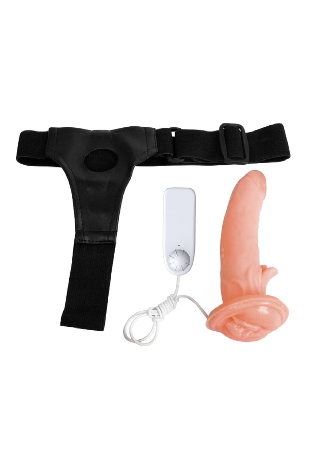 8 Cm Dolgulu Içi Boş Titreşimli Belden Bağlamalı Vajina Girişli Kumandalı Vibratör 5