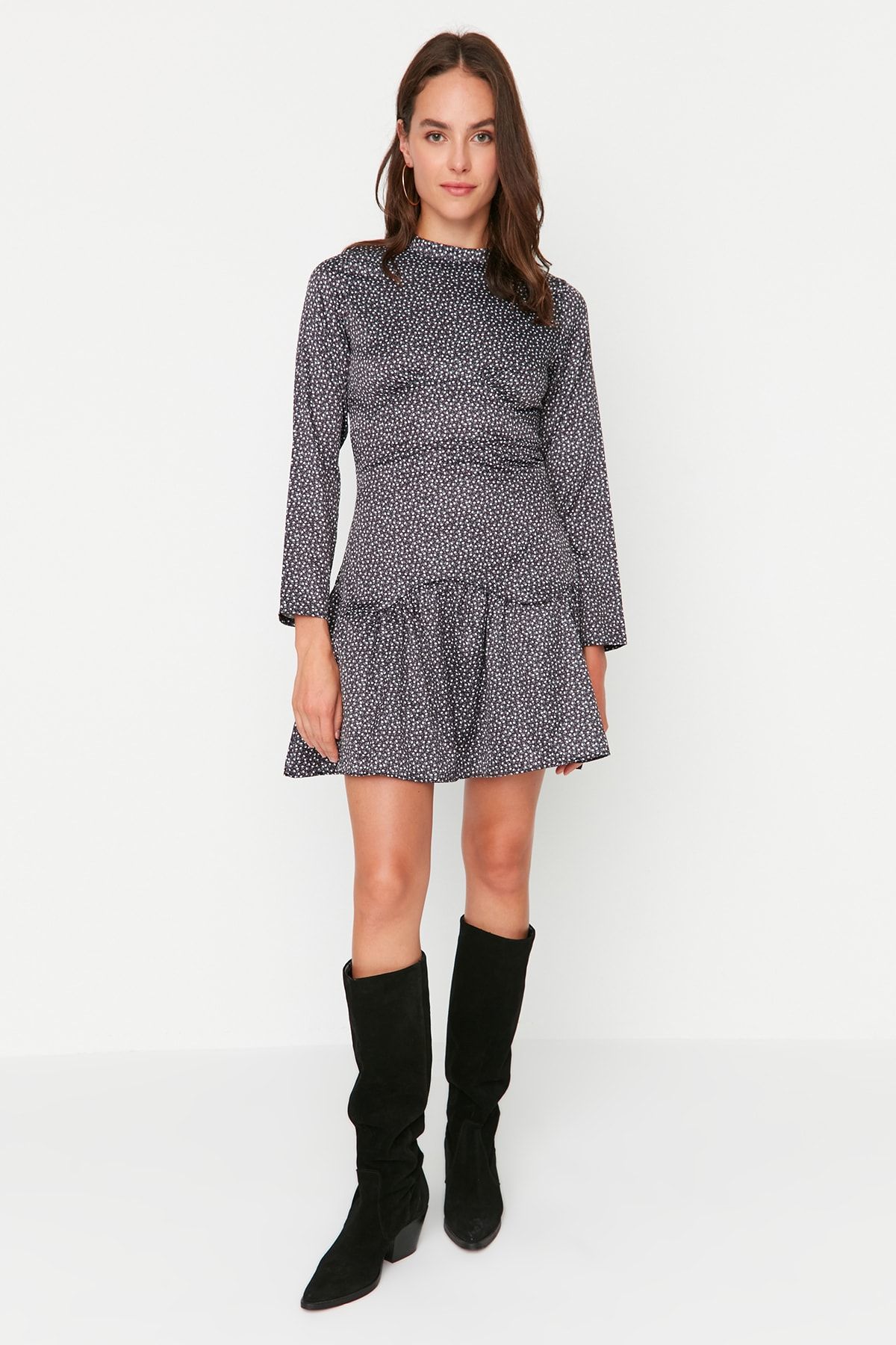 Warehouse little leaf smock mini dress deals