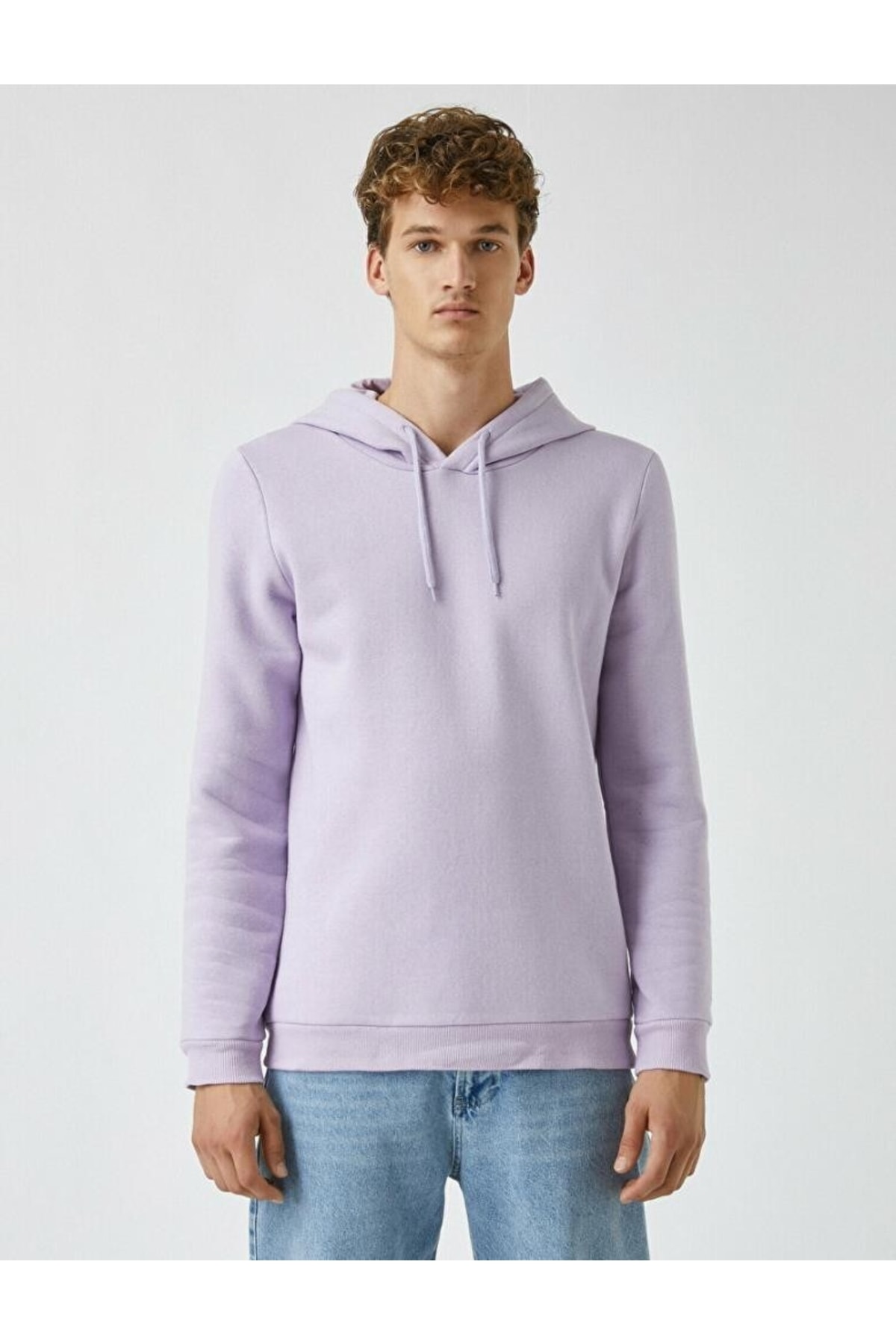 سویشرت مردانه بنفش کوتون | 2KAM71593LK اورجینال - تصویر 3