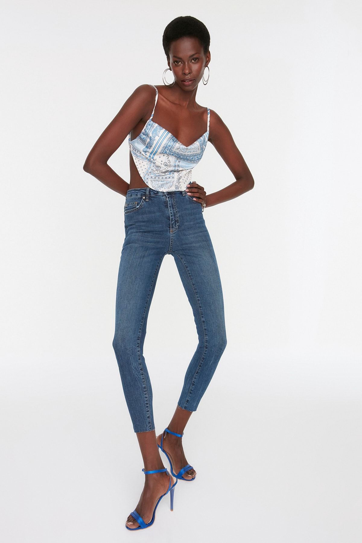 Trendyol Collection Jeans Dunkelblau Skinny