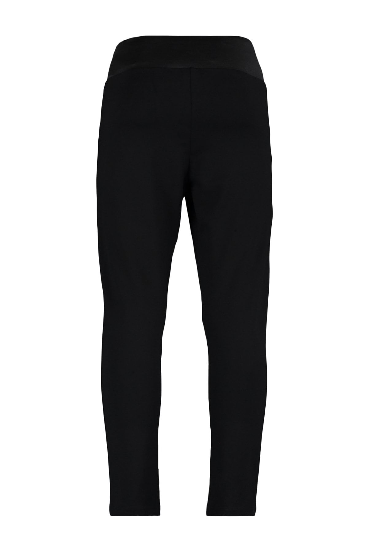 Trendyol Curve-Schwarze, schmal gestrickte, übergroße Hose mit elastischem Bund TBBAW23AR00023 12