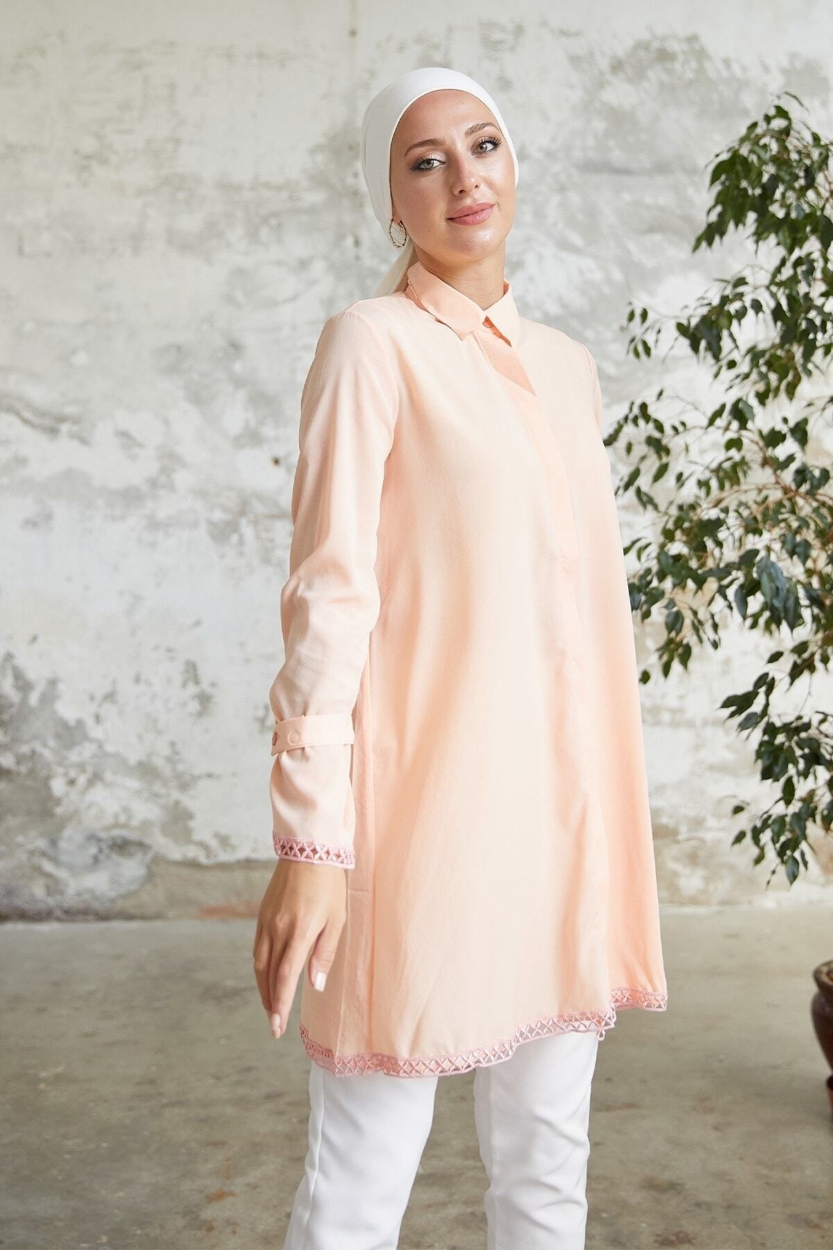 InStyle-Button Detailed Shirt - Salmon 5
