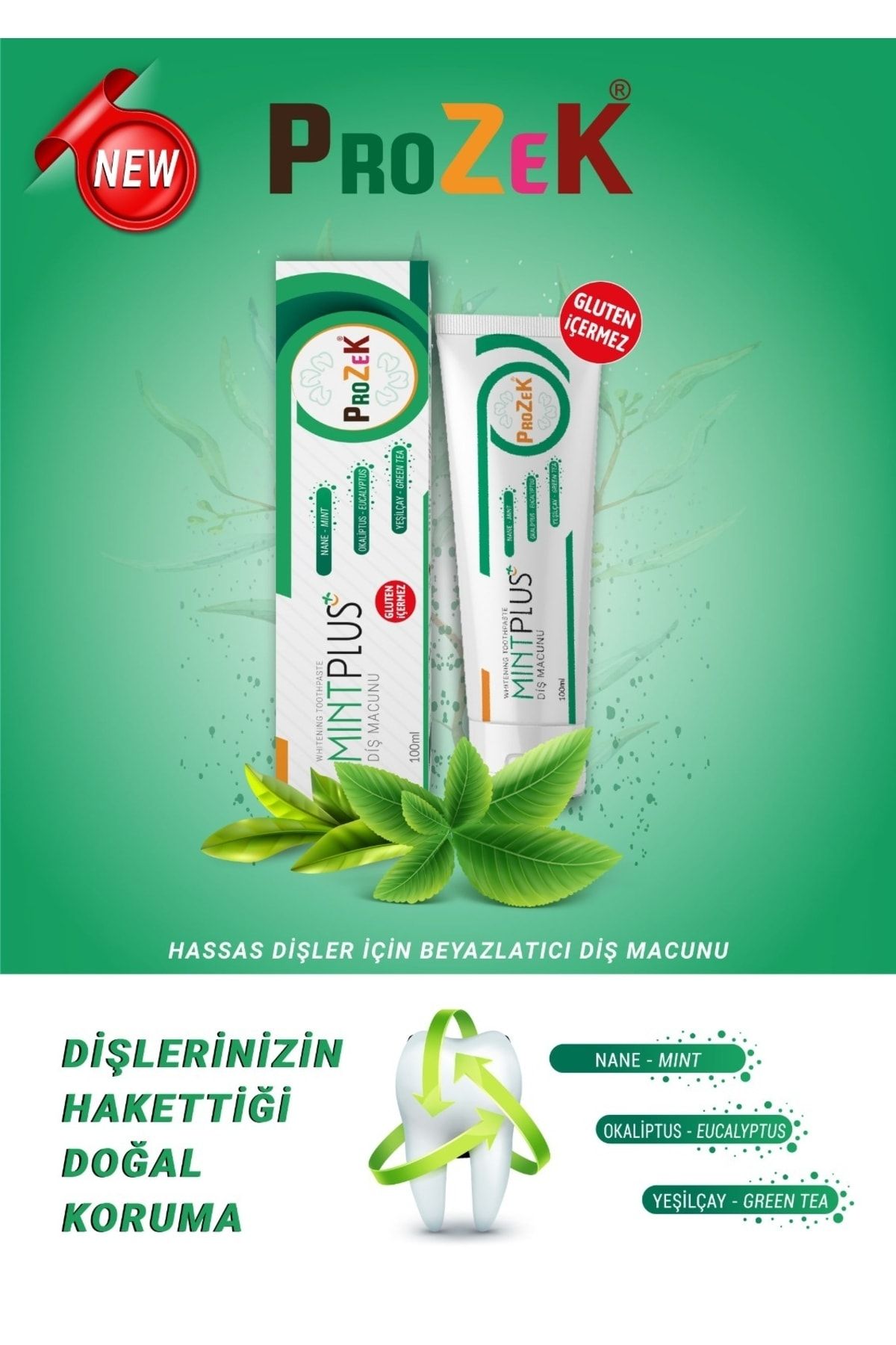 prozek-Whitening Toothpaste for Sensitive Teeth 100 Ml Set of 2 3