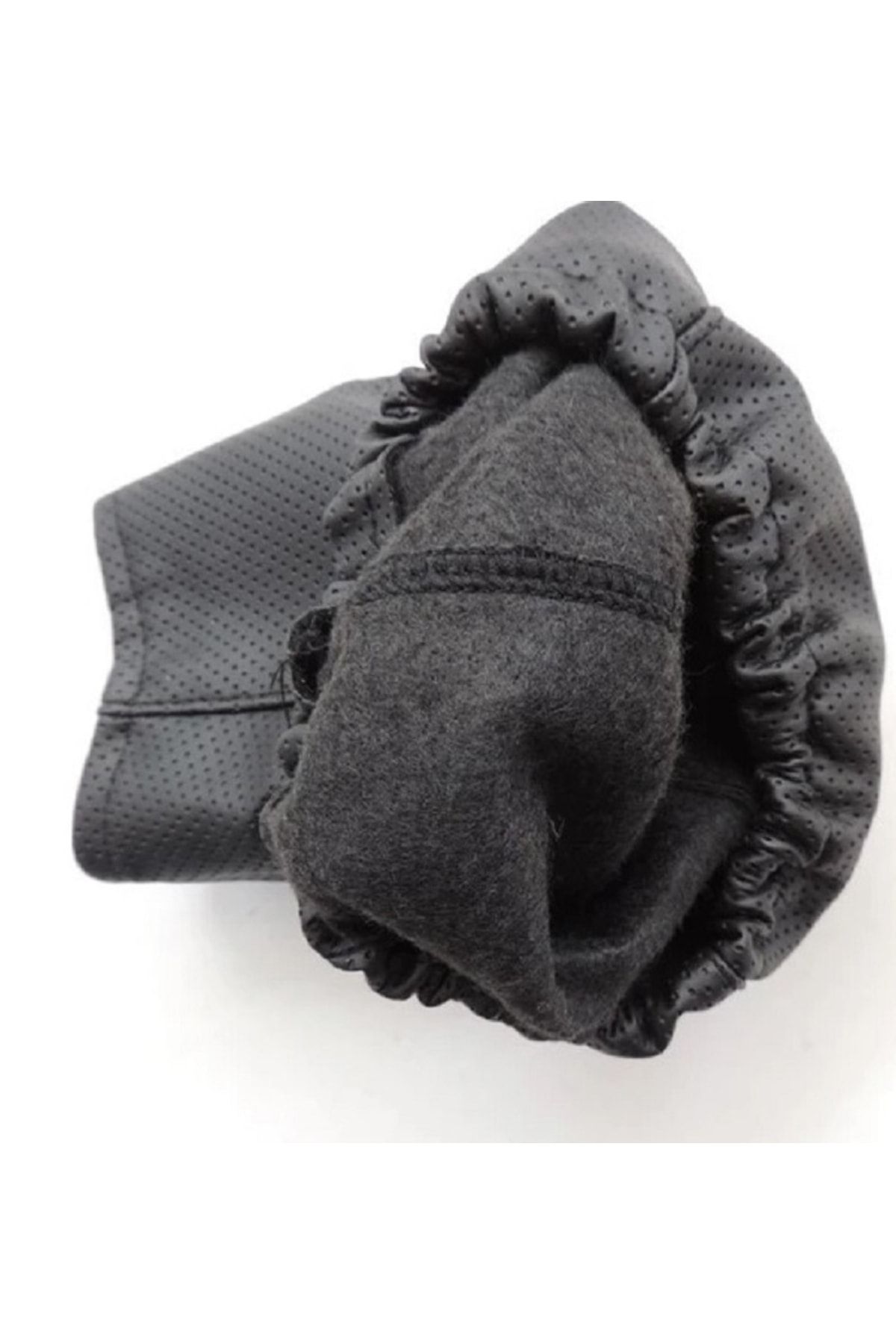 Vts Körük-Universal Gear Shift Bellows Perforated Leather Compatible with All Vehicles Elastic Perforated Leather Gray Stitching 2