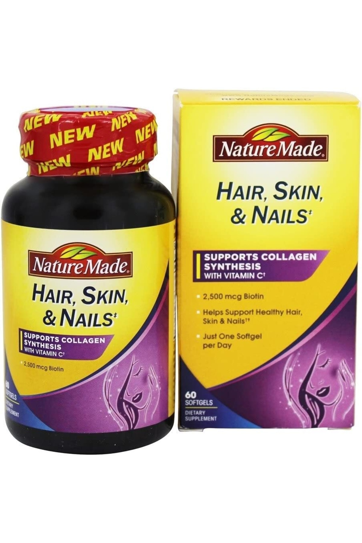 Natural Made Nature Made Hair Skin & Nails 60 Softgels
