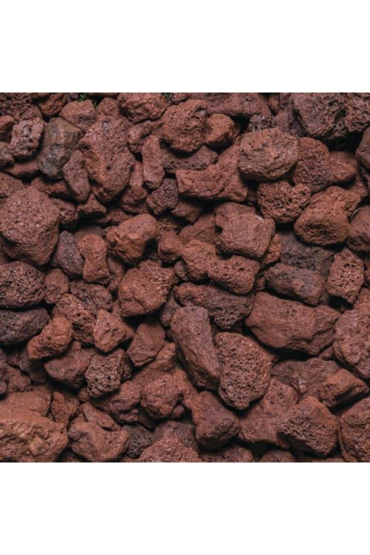 Kırmızı Pomza Taşı 7 Kg 15-25 Mm Volkanik Ponza Lav Taşı Kaktüs Sukulent Pomzası Cüruf 5
