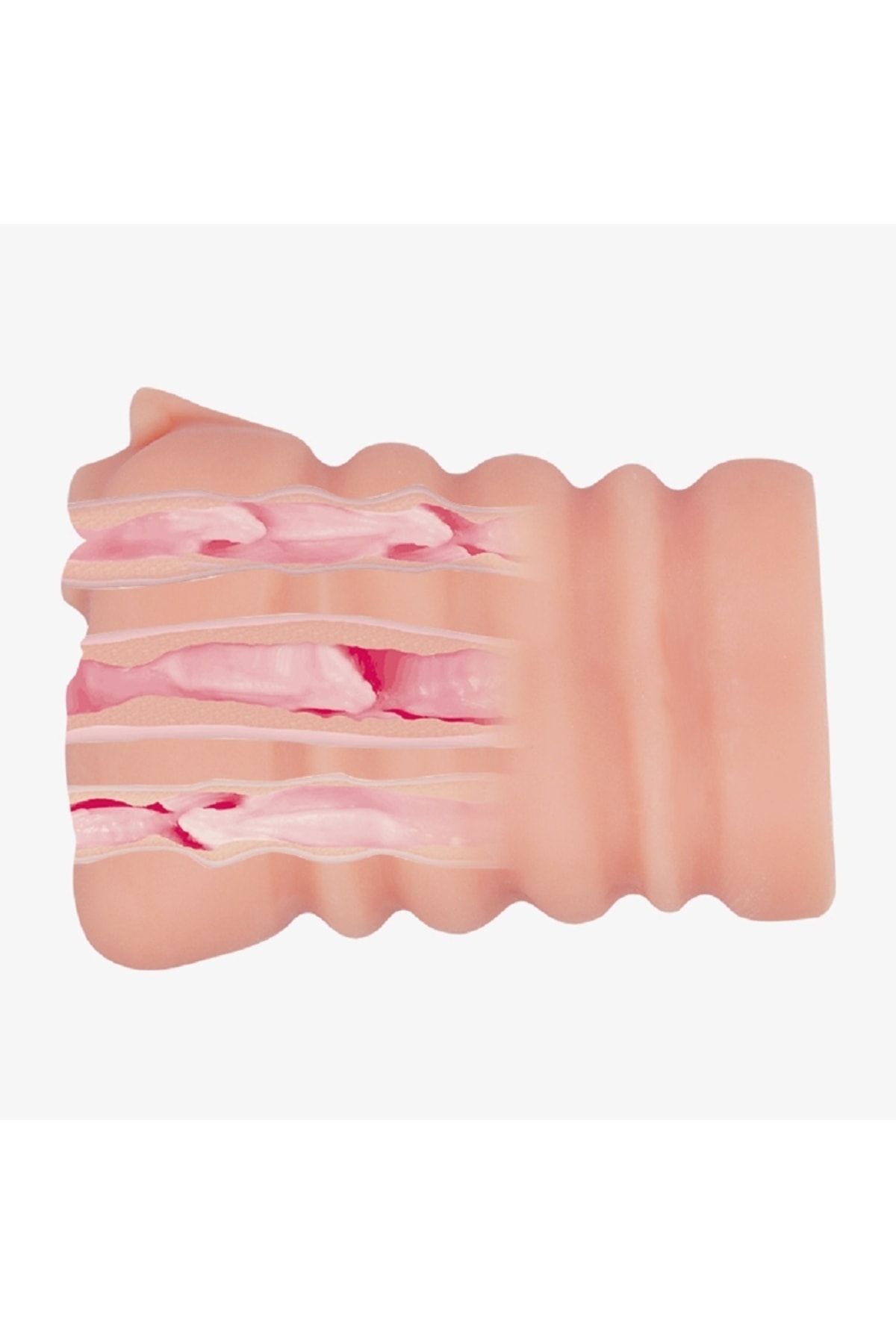 3 Işlevli 3d Realistik Suni Oral Vajinal Anal Masturbatör 5