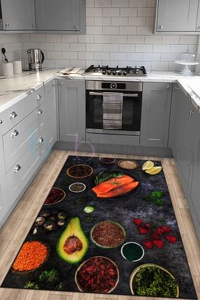 Sebzeli Desenli Mutfak Halısı cpm1007