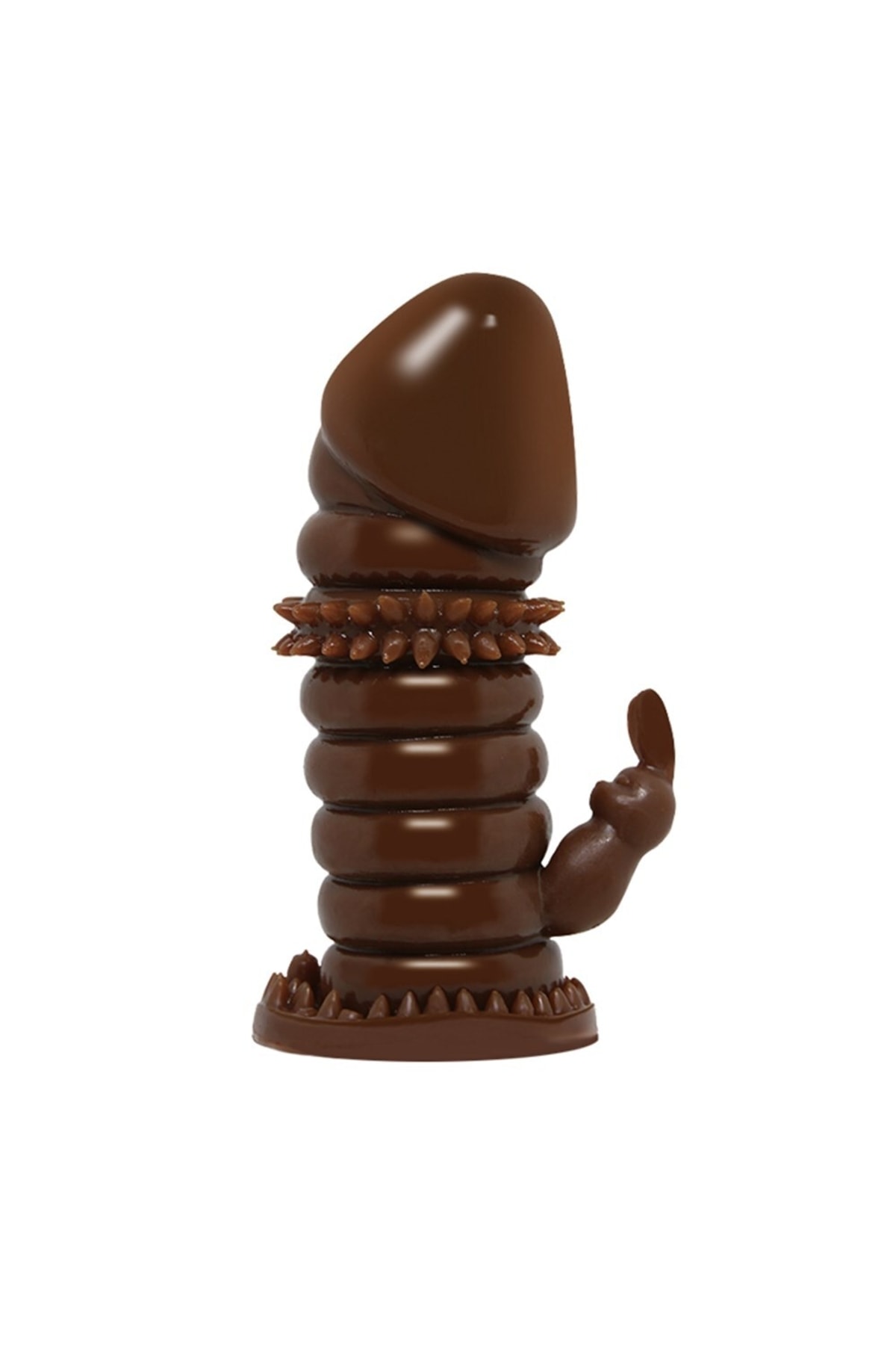 Klitoral Uyarıcılı Tırtıklı Boğumlu Penis Kılıfı