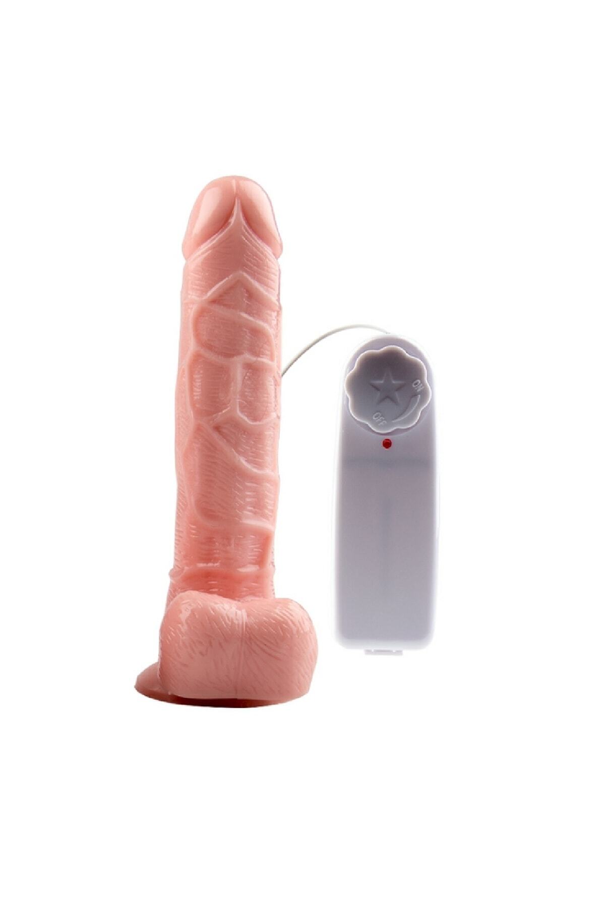 19 Cm Belden Bağlamalı Kumandalı Gerçekçi Titreşimli Dildo Vibratör Penis 3