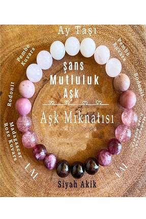 NehirTaş Sertifikalı Doğal Taş Aşk Ve Şans Mıknatısı Bilekliği