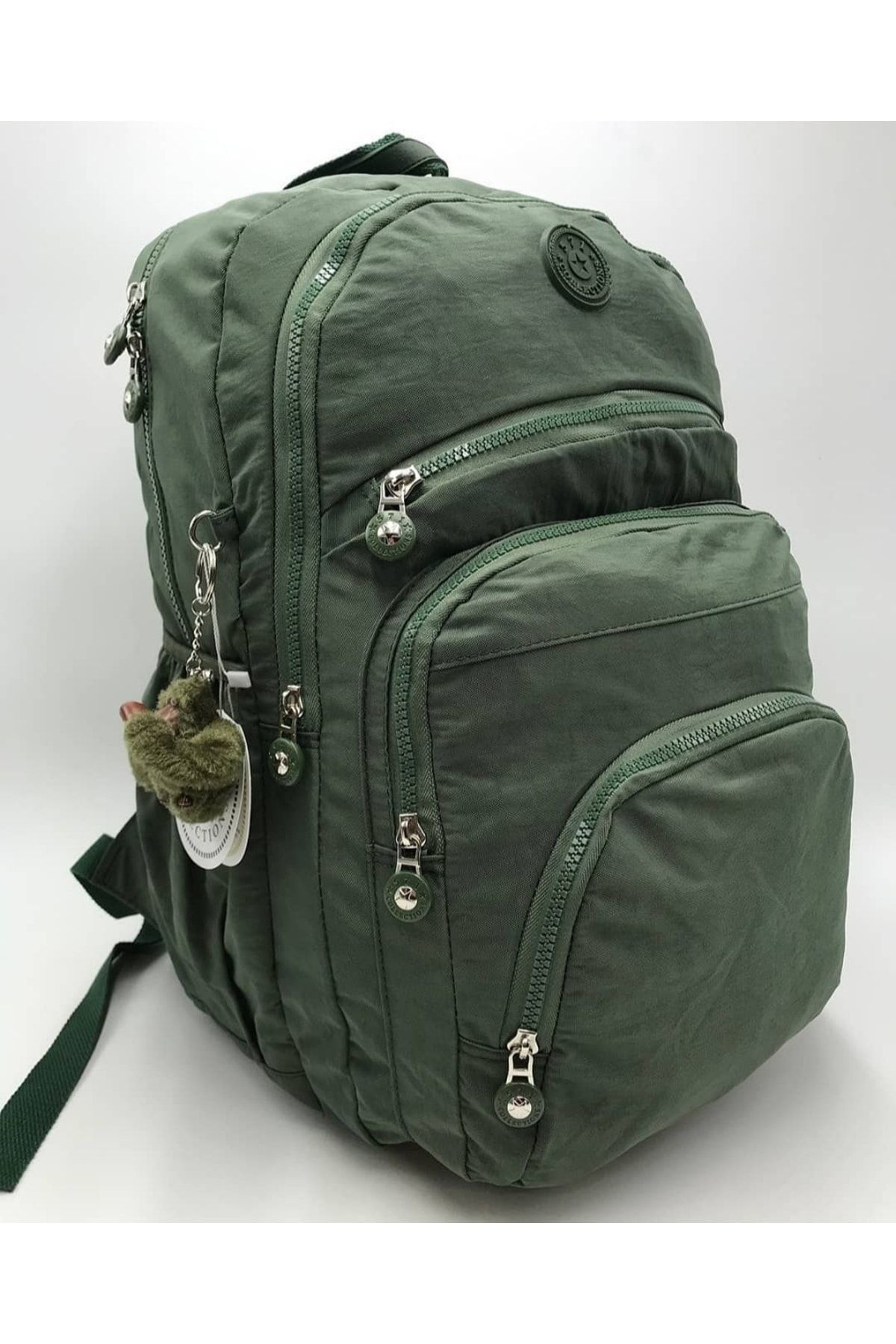 DUOMİNO Fcstore Crinkle Fabric Rezistent La Apă Dimensiune Mare Kaki Green Clinker Rucsac/geantă De Școală Pentru Laptop Unisex - One Size