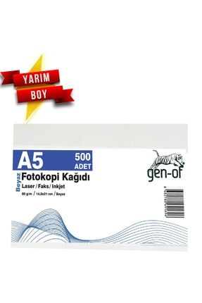 A5 80 G-M² 500 Adet Beyaz Fotokopi Kağıdı 1 Paket GENOFA5FTKP500