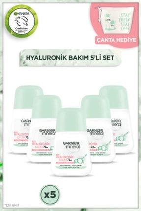 Mineral Hyaluronik Bakım Roll-on Deodorant 5'li Set PKTHYLRNBKMRLN5