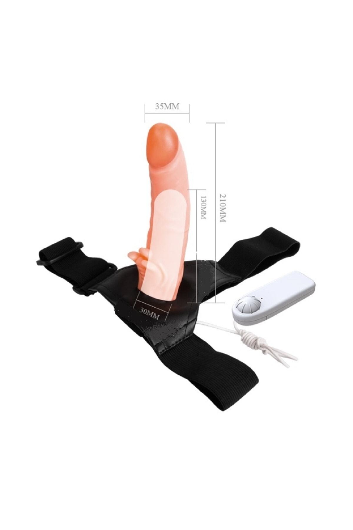 8 Cm Dolgulu Içi Boş Titreşimli Belden Bağlamalı Vajina Girişli Kumandalı Vibratör 6