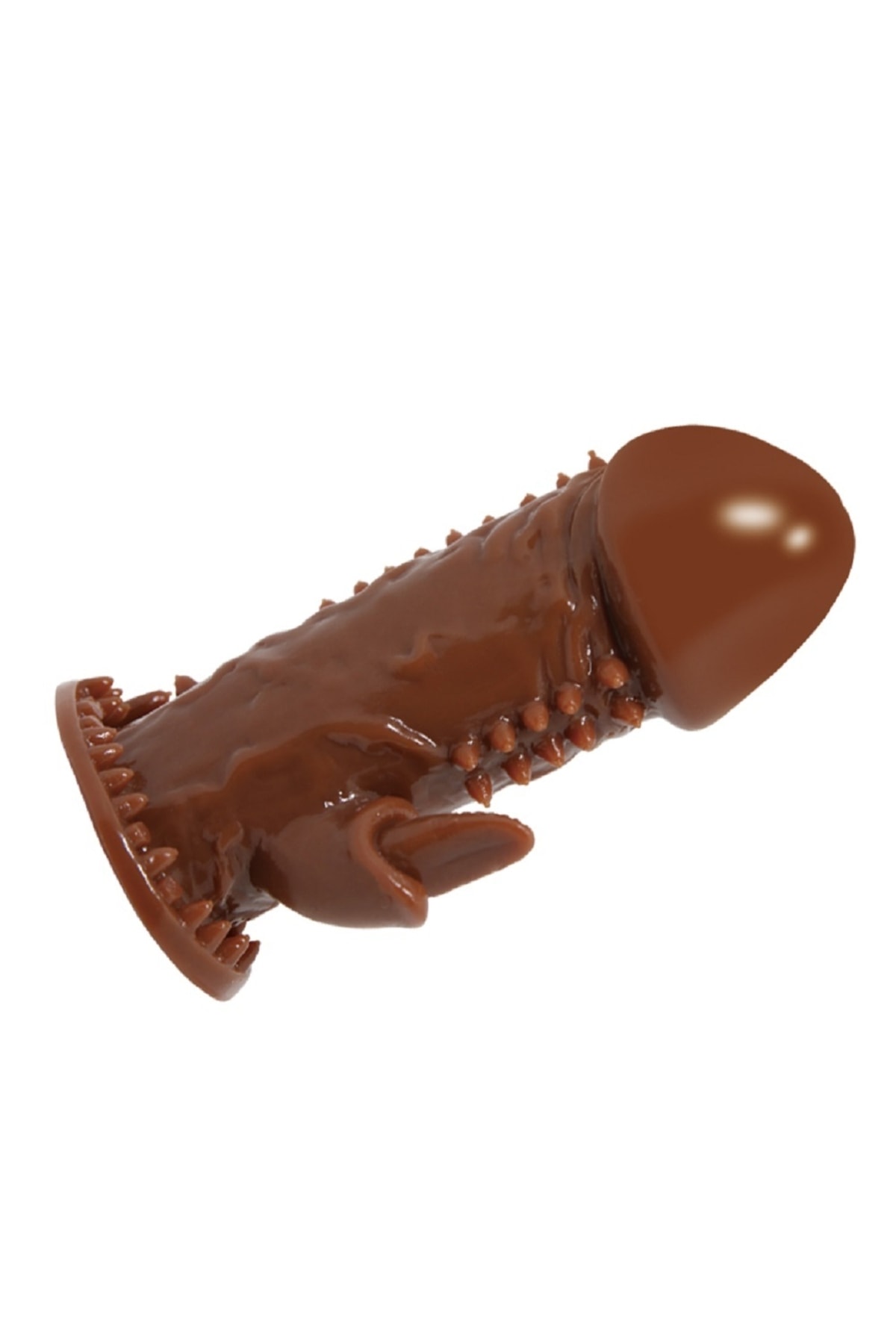 Klitoral Uyarıcılı Tırtıklı Penis Kılıfı 2