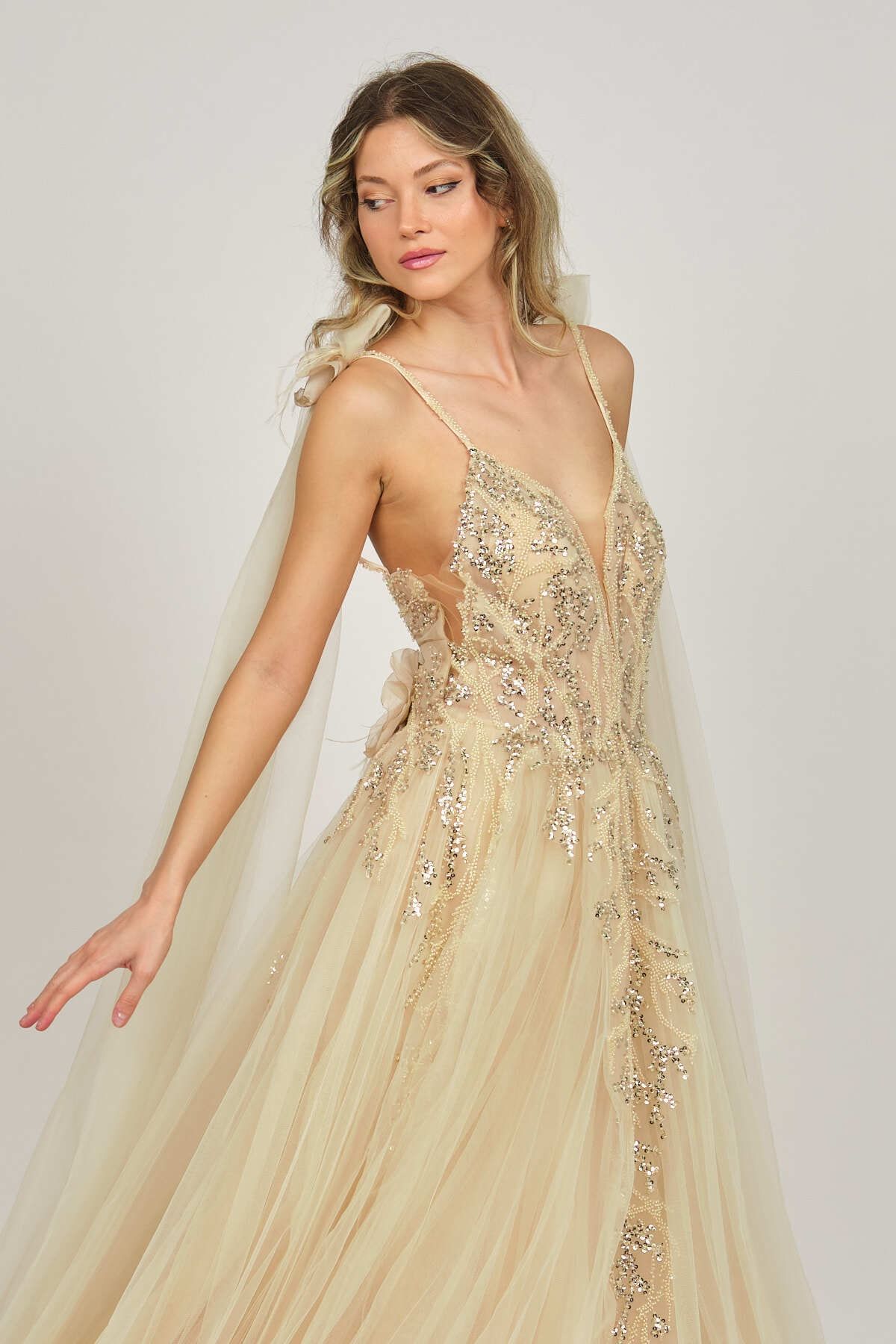 Strappy hotsell evening gown