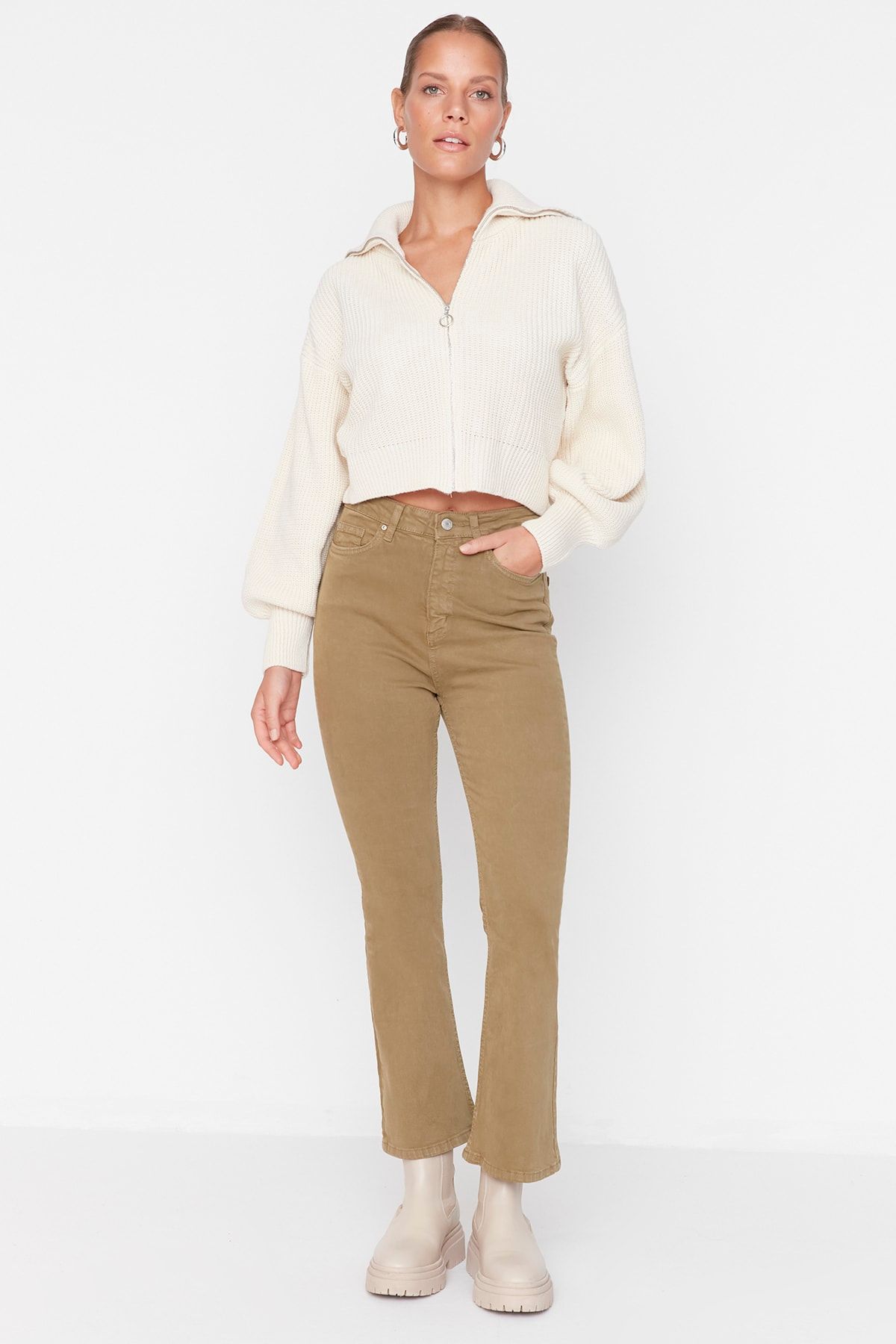 Khaki bootcut on sale