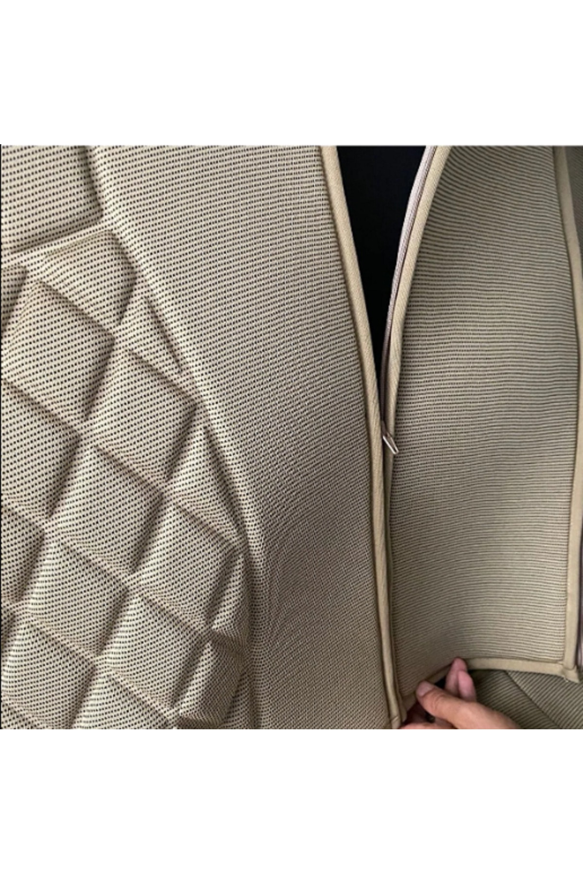 HMNL Toyota Corolla Bej Koltuk Kılıf Koruyucu Minderi Ön 5li Minder Ortopedik fotoğrafı 3 (önizleme)