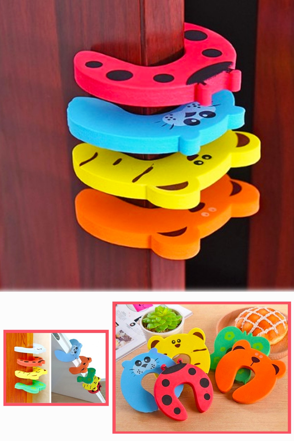 YFHOME Kapı Arası Parmak Koruyucu Sünger Kapı Stoperi 4 Adet