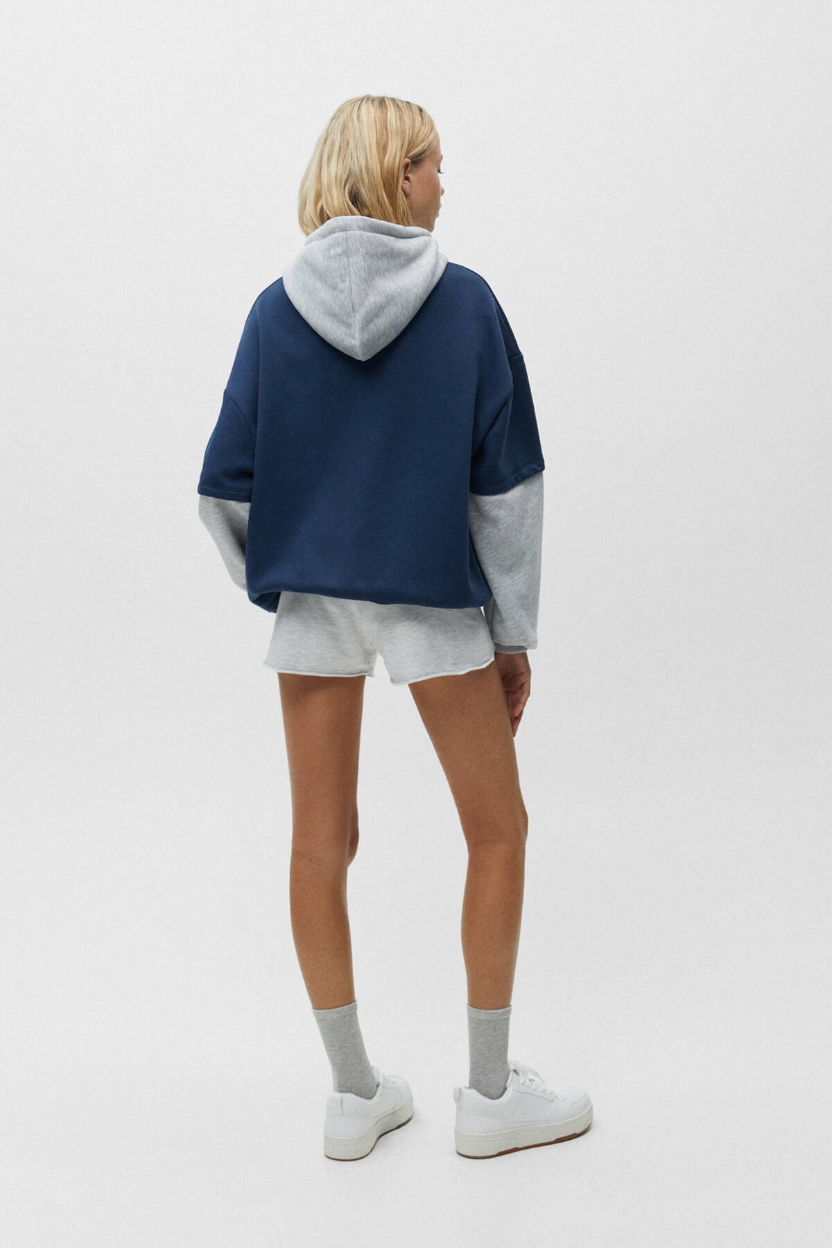 Mavi Yale Sloganlı Kolej Sweatshirt 