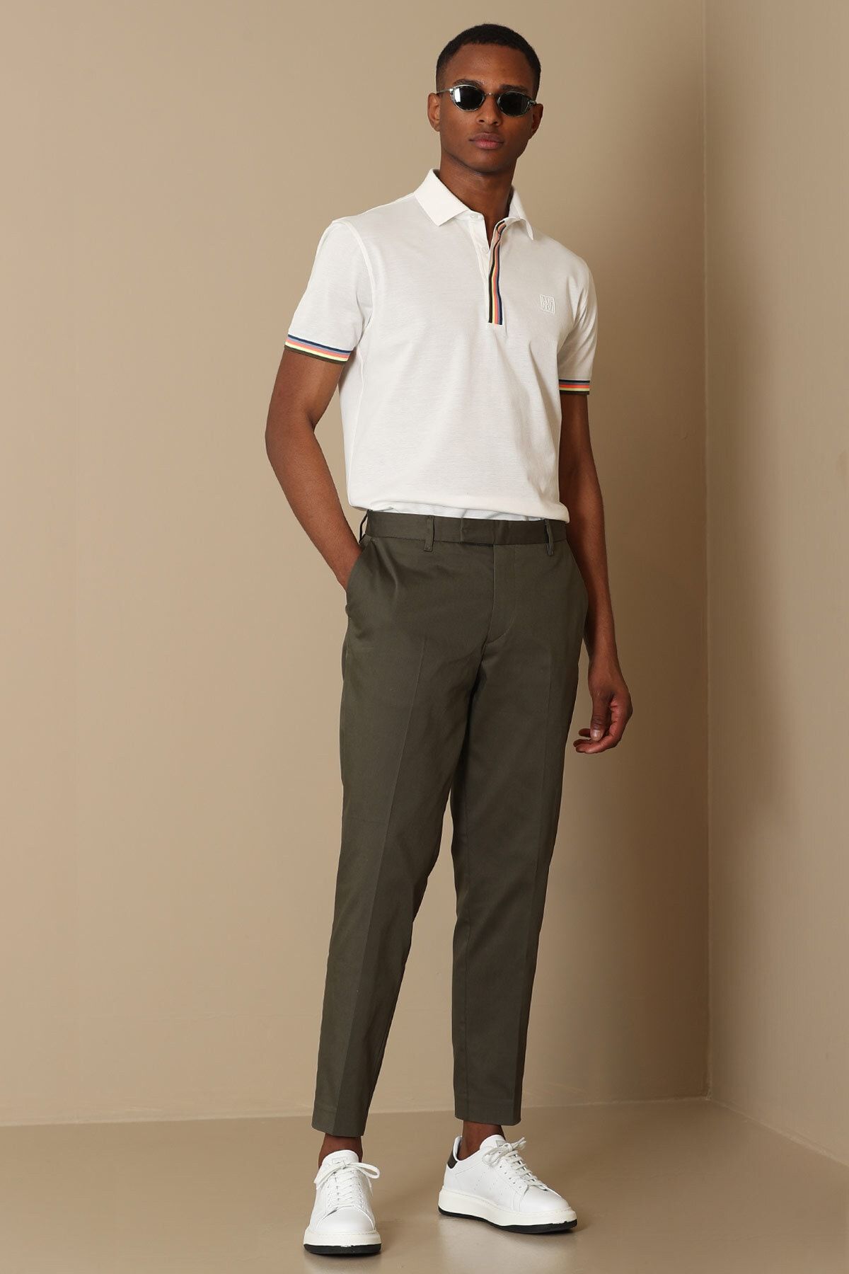 Lufian Bare Smart Erkek Chino Pantolon Slim Fit Yeşil AN8151