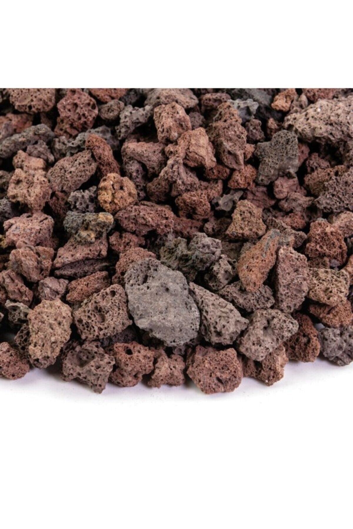 Kırmızı Pomza Taşı 4 Kg 15-25 Mm Volkanik Ponza Lav Taşı Kaktüs Sukulent Pomzası Cüruf 4