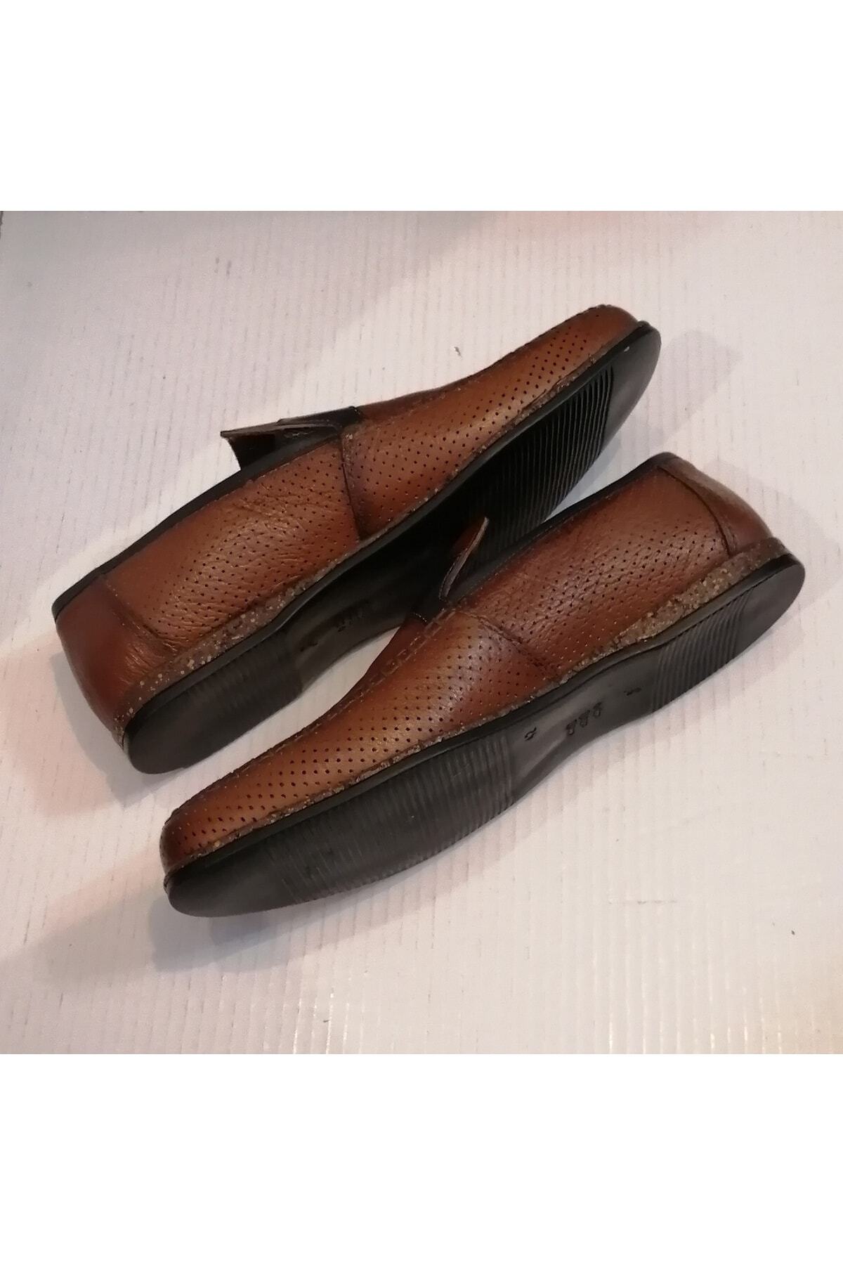 LUCIANO BELLINI-Unisex Genuine Leather Tan Antique Navy Blue Banded Hand Stitched Flexible Rubber Sole Loafer 5