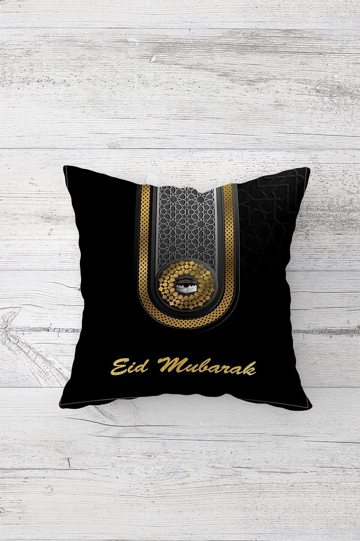 on the clouds-Kaaba Pattern Ramadan Themed One Side Printed Hidden Zipper Pillow Case Throw Pillow Pillow Case 1