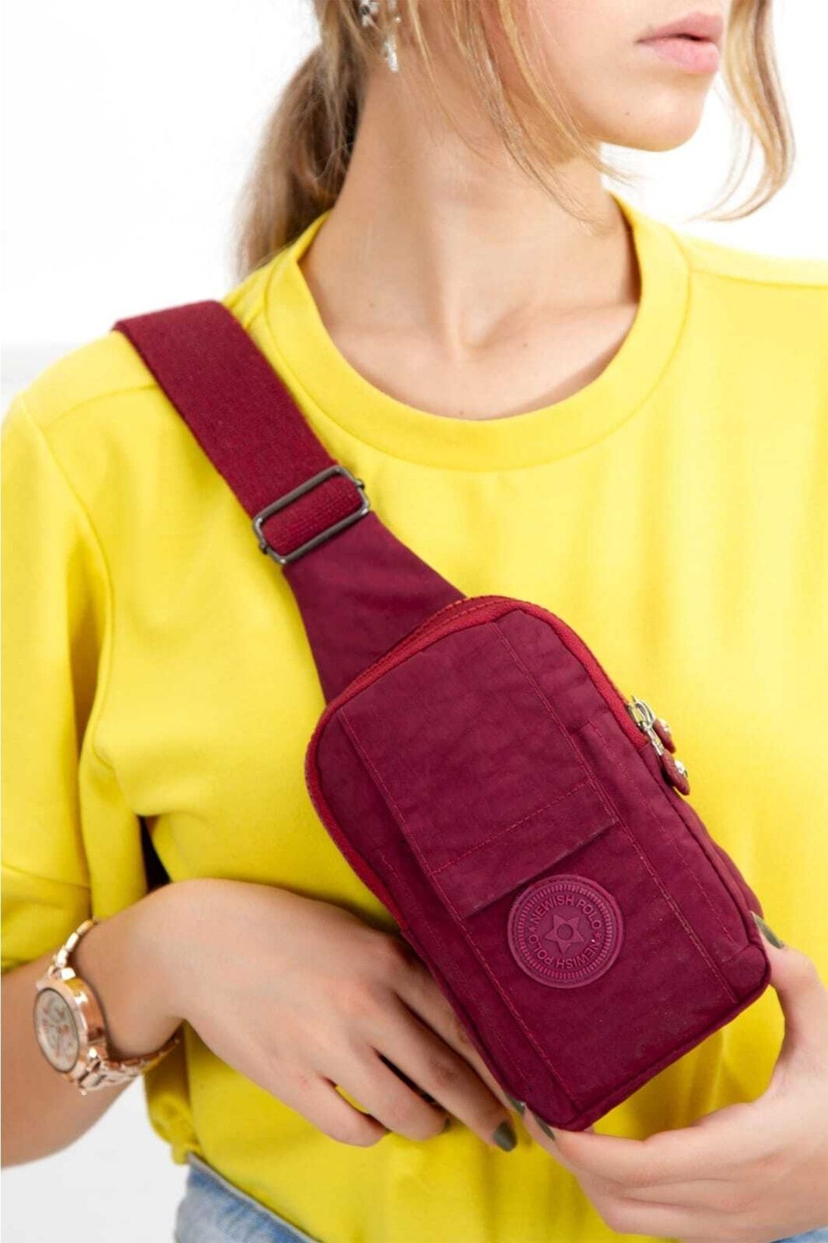 NEWISH POLO ACCESSORIES Yuppy Club Telefon Bölmeli Bel Çapraz Omuz Çanta Göğüs Günlük Bodybag
