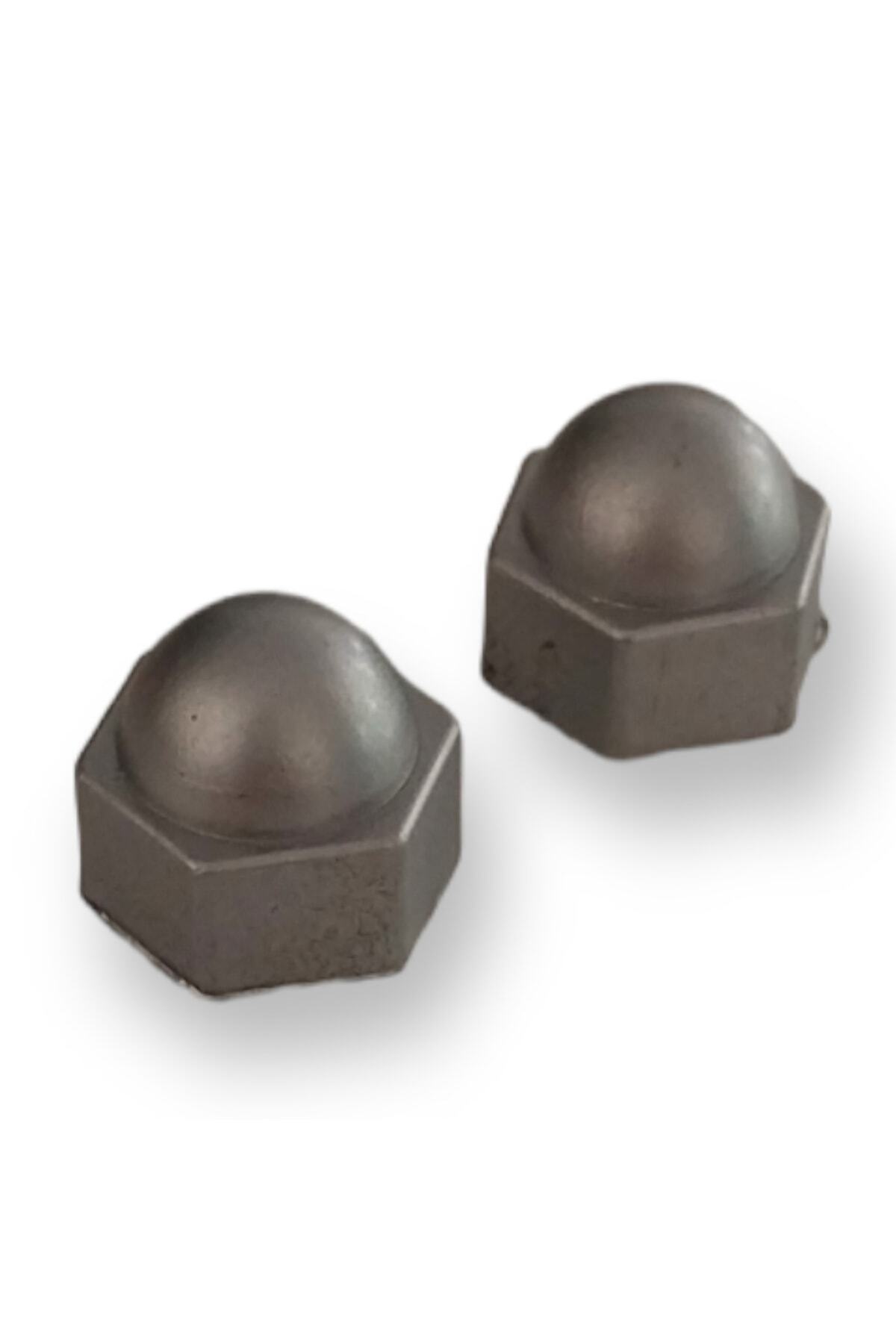 Seas Door Çelik Kapı Çekme Kol Vida Somun Kapağı Gümüş Renk - 2 Adet - Plastik