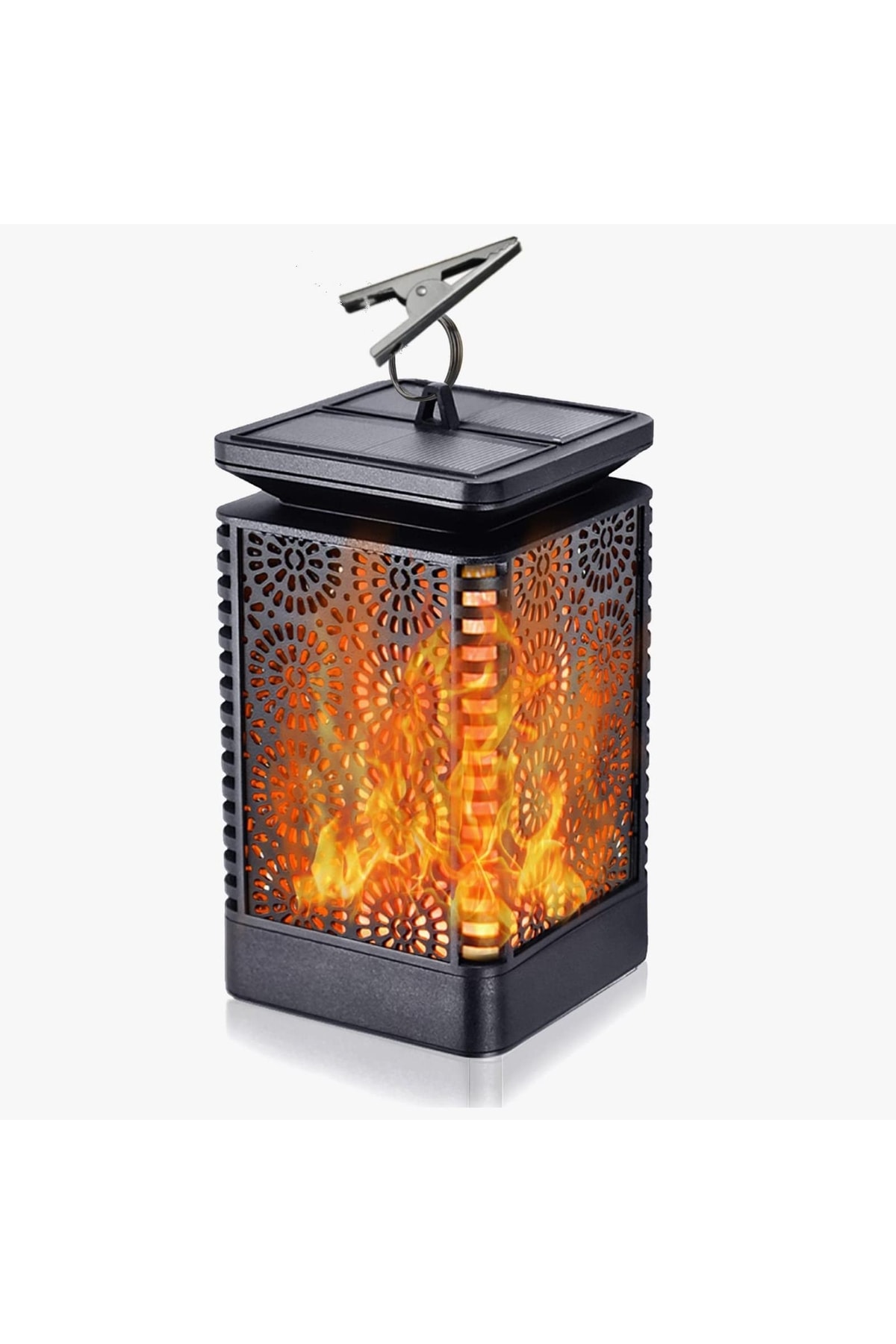 UpWay Güneş Enerjili Led Dekoratif Alevli Fener Su Geçirmez Bahçe Işığı