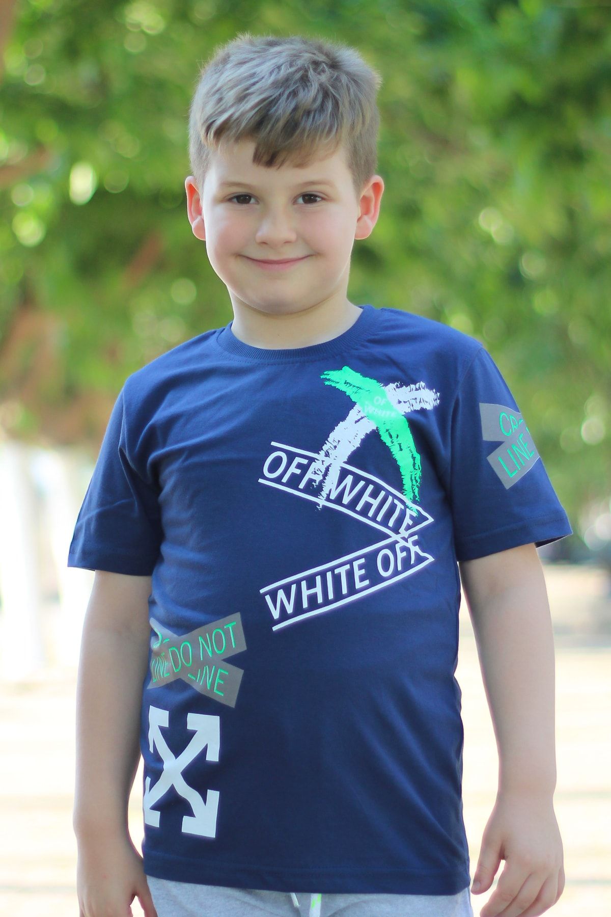 3lü, X Collection, Baskılı, Mavi-beyaz-indigo Erkek Çocuk T-shirt
