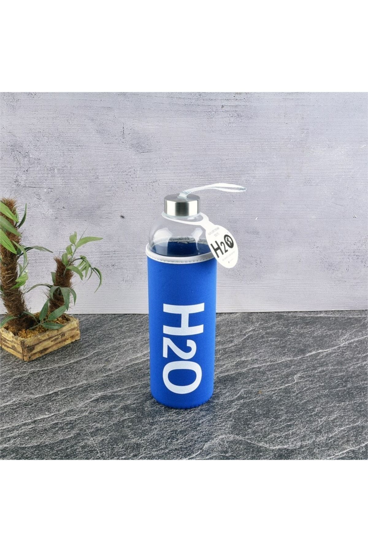 Cam Matara Peluş Kılıflı H20 1000 Ml