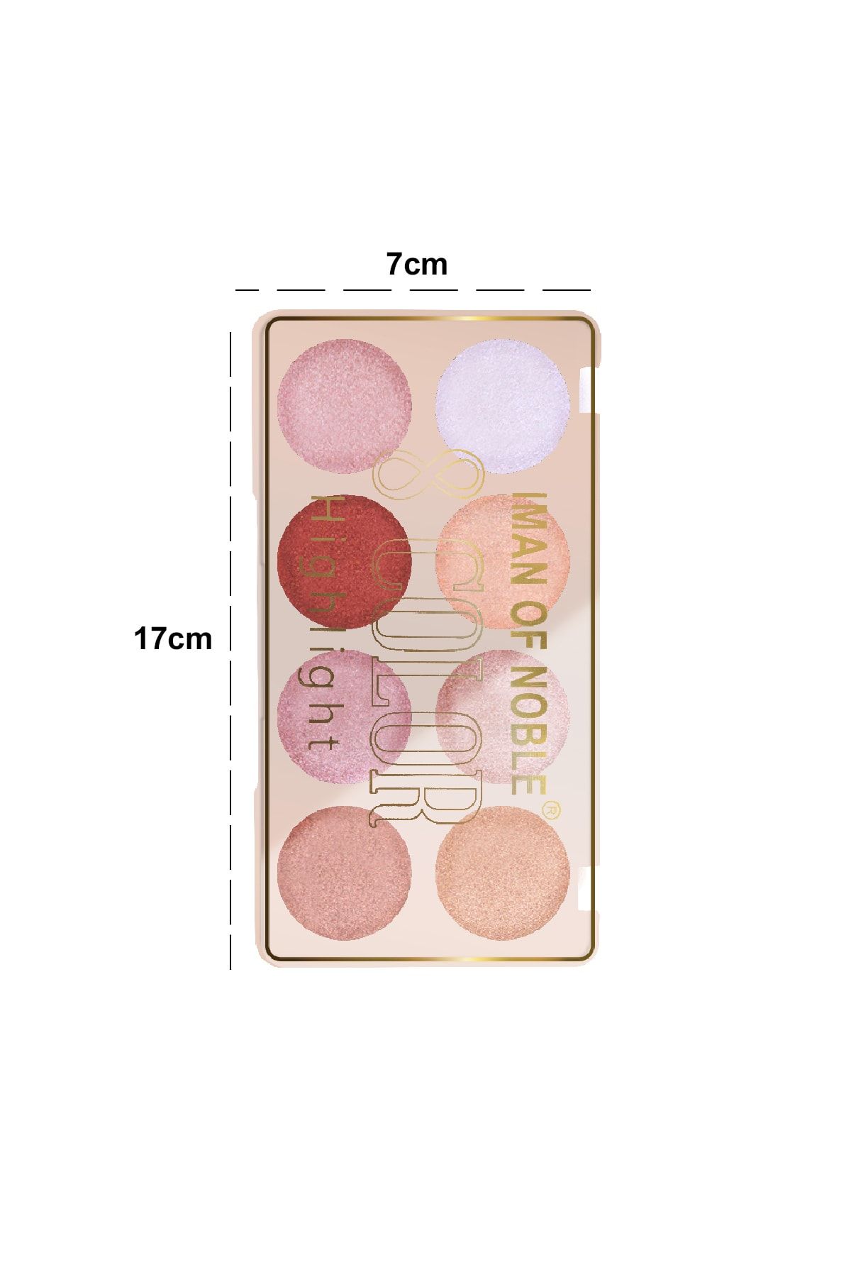 IMAN OF NOBLE-8 Color White Highlighter - Pearlescent Eyeshadow Palette, 843d Model No:2 4