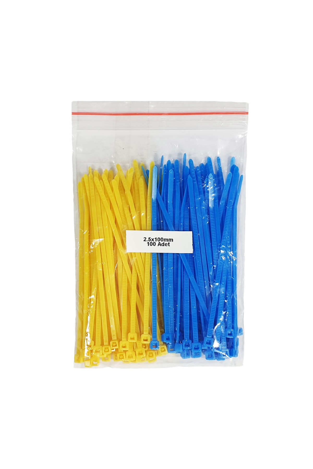 TeknoGöz Plastik Kablo Bağı - Sarı+mavi-2,5mmx100mm-cırt Kelepçe(100 Adet)
