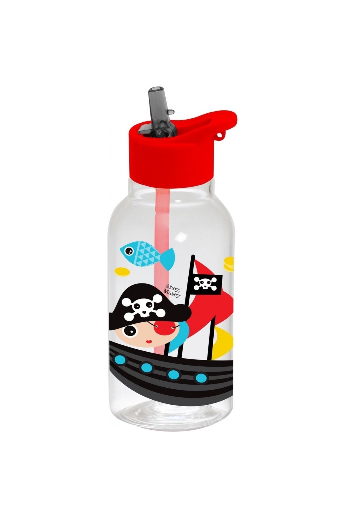 Herevin-460 Cc Pirate Patterned Drawstring Straw Flask - 161813 -380 1