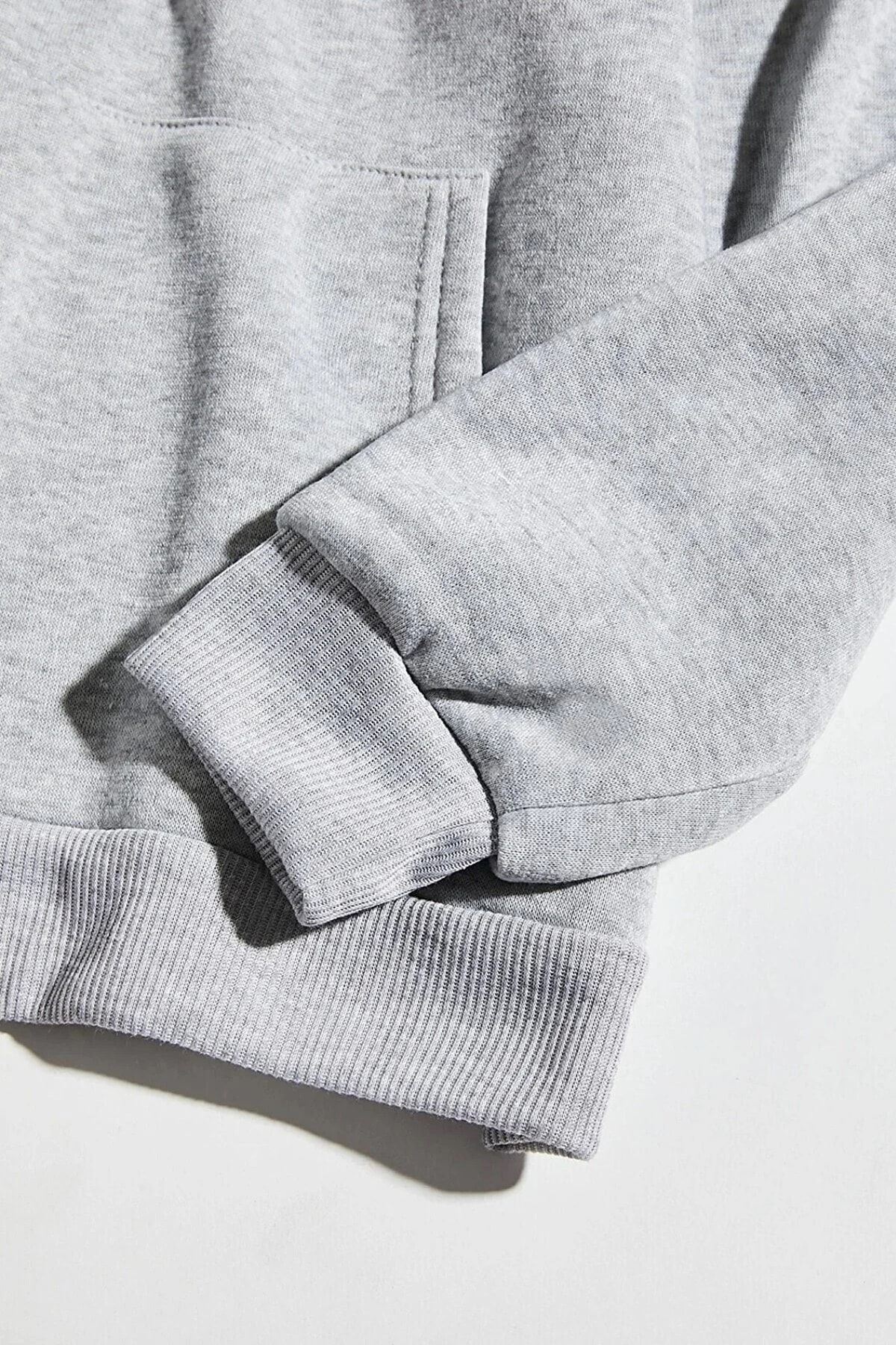 MODAGEN-Hanorac cu glugă unisex oversize gri New Jersey cu imprimeu 3