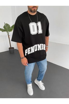 Siyah Penumbra 01 Baskılı T-shirt By-1219 4975