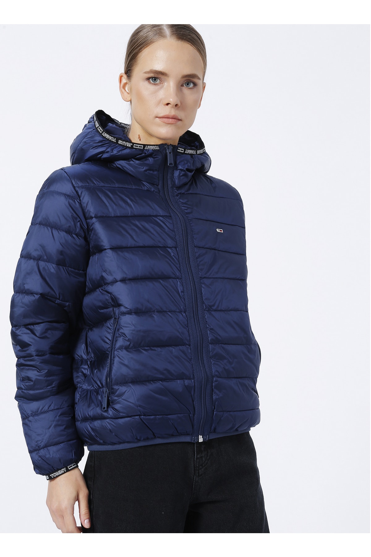 تامی جینز پالتو زنانه آبی Dw0dw09350c87 پالتو آبی