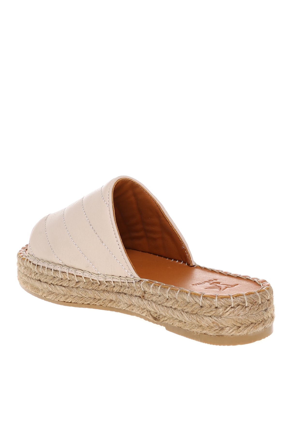 کفش espadril زنانه چرم اکرو مدل Katla