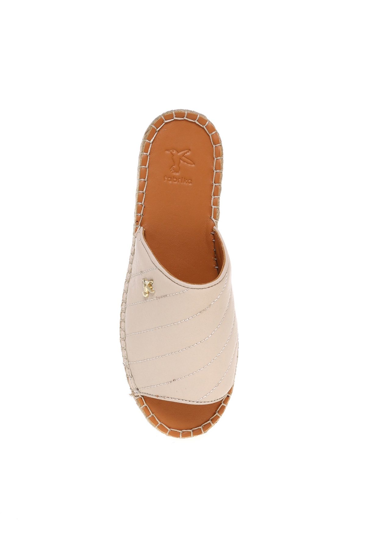 کفش espadril زنانه چرم اکرو مدل Katla