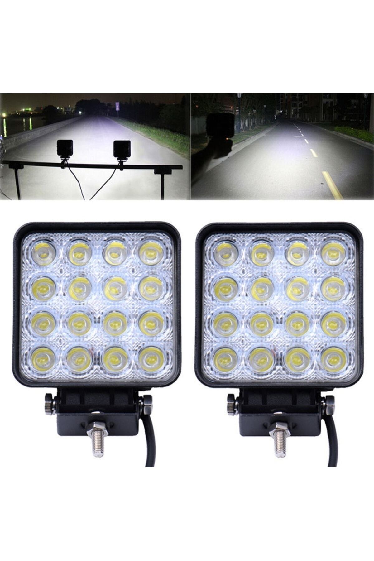 KaraköyOnline Tiger Marketing 16 Ledli Çalışma Lambası Off Road 2'li Beyaz