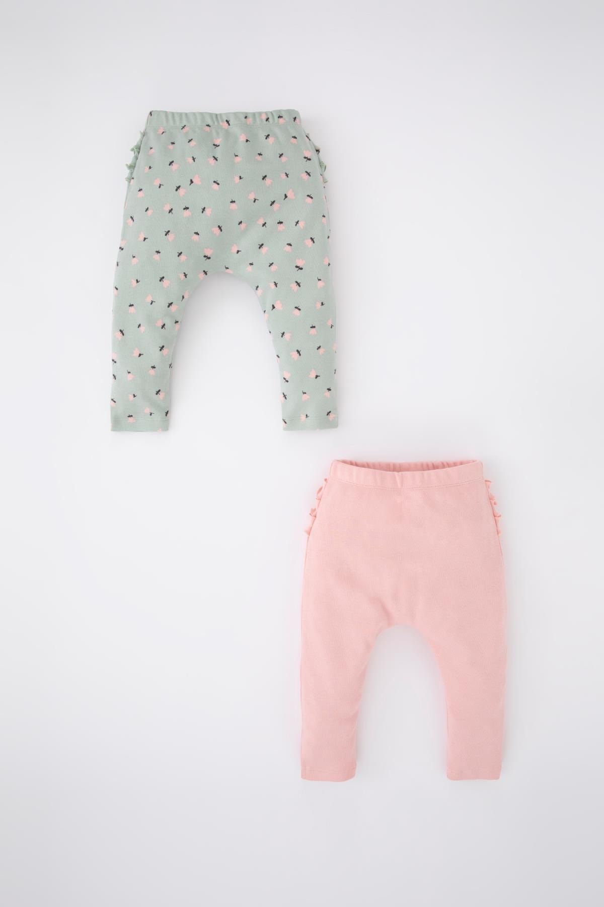 Defacto Baby Girl Floral 2 Piece Tracksuit Bottoms Trendyol